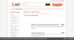Desktop Screenshot of institucie-organizacie.surf.sk