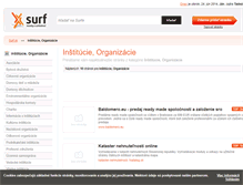 Tablet Screenshot of institucie-organizacie.surf.sk